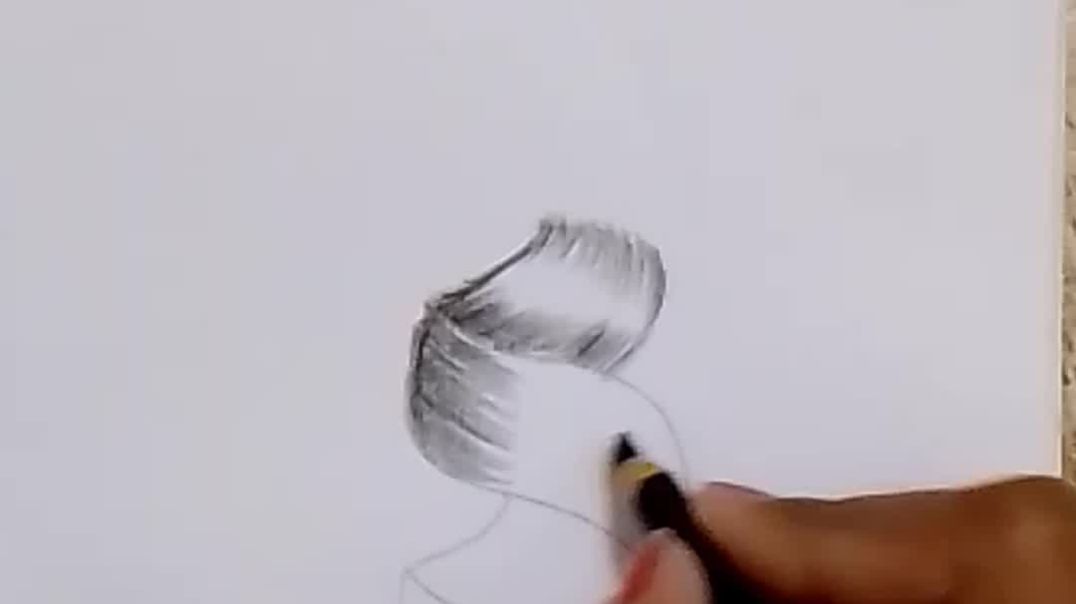 Charcoal pencil curl