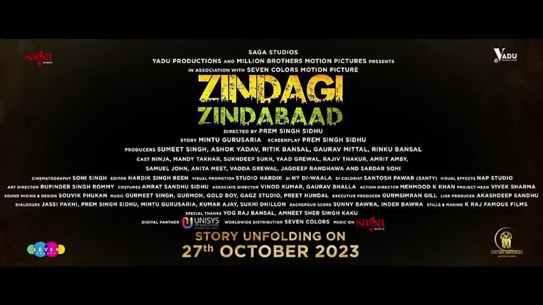 Zindagi Zindabad (Teaser) - Ninja_Mandy Takhar_Vadda G New Punjabi Movie 2023